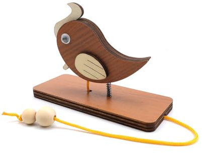 ZIJANG Campana de Madera, Timbre de Puerta de Pájaro Carpintero, Timbre de Bienvenida, para Puertas de Habitaciones Infantiles para Proteger la Privacidad de los Niños