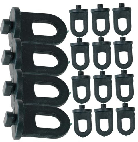 OFFSCH 100stücke Gewächshausklammern Für Schnurspaliere Gewächshausclips Mit Drehwerkzeug Pflanzenclips Aus Kunststoff Für Gewächshauszubehör Und Gartenpflege