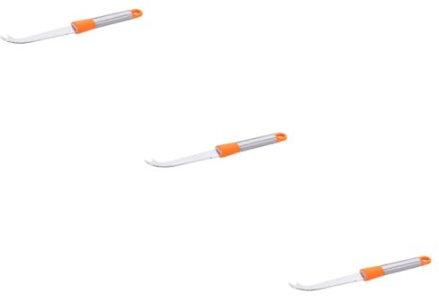 Cabilock 3 Pièces coupe-fromage en acier inoxydable coupe fromage couteau fromage couteaux à fromage Coupe-fromage pour Brie et fromages fermes coupe-beurre trancheuse à beurre Orange