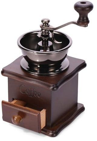 Cabilock Kiefernholz Kaffeemühle Mit Keramikmahlwerk Für Manuelle Kaffeebohnen Mahlung Einstellbare Pulverstärke Für Frisch Gemahlenen Kaffee