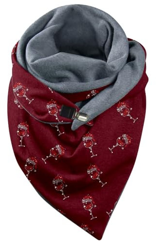Weihnachtsschalen Damen Dreieckschal Dreieckstücher Damen Schlauchschal Baumwolle Dreieckstuch Herbst Winter Warm Weihnachten Drucken Scarf Kuschelige Und Wunderschöne Elegant Musselin Tuch Damen