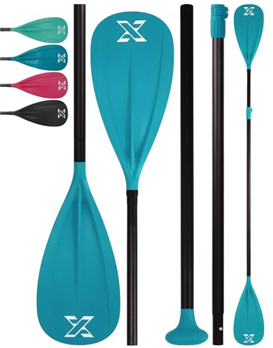 ZLX Sup Paddel 167-208cm,3 oder 4 Abnehmbaren Teilen,Verstellbares paddel für Stand-up Paddling mit Glasfaser Blade Perfekt für Surfen und Wassersport Vergnügen,kajak paddel,Stand Up Paddle Zubehör