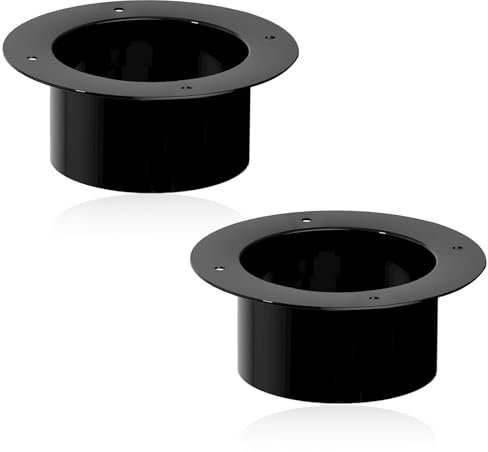 Duct Connector Flange, 2PCS 100mm/4Inch Ducting Flange ABS Plastic Duct Connectors for Extractor Pipe Dryer Ventilation Exhaust
