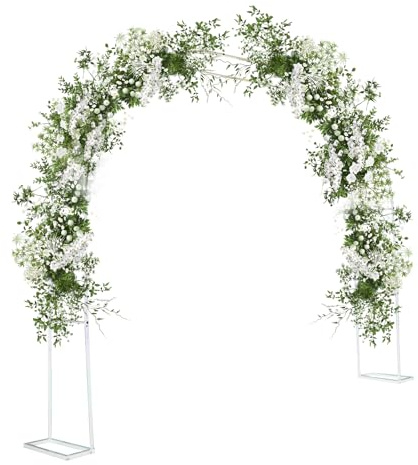 Zstar Rosenbogen Rankhilfe Gartenbogen, Freistehend Stabil Metall Rankbogen Rosenhilfe, 9.8'x7.2' Metallbogen Rahmen für Verschiedene Kletterpflanzen, Outdoor Torbogen für Hochzeitszeremonie