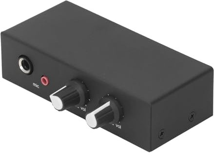 UPALDHOU Kleiner Stereo -Sound -Vorverstärker Independierter Knaufmikrofon Kopfhörer AMP Phono Turntable Preamp für Desktop Soundsysteme