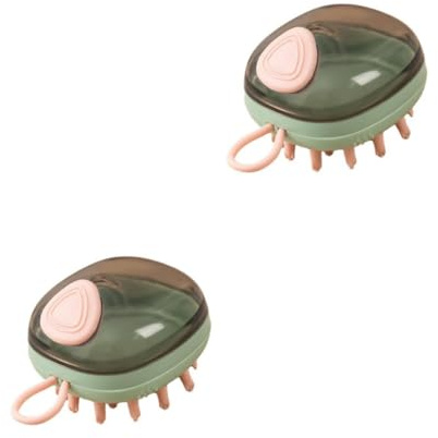 PACKOVE 2 Stück Kopfhaut Massagebürste aus Sanfte für Kopfhaut für Haarwuchs und Stressabbau Multifunktionale Shampoo Bürste Pastellgrün