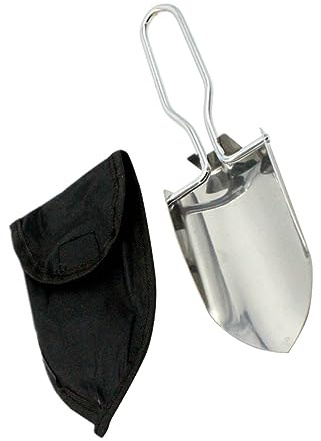 Kisangel Pala De Jardín Portátil De Acero Inoxidable Práctica Herramienta para Remover Lodo para Jardinería Exteriores con Bolsa De Almacenamiento