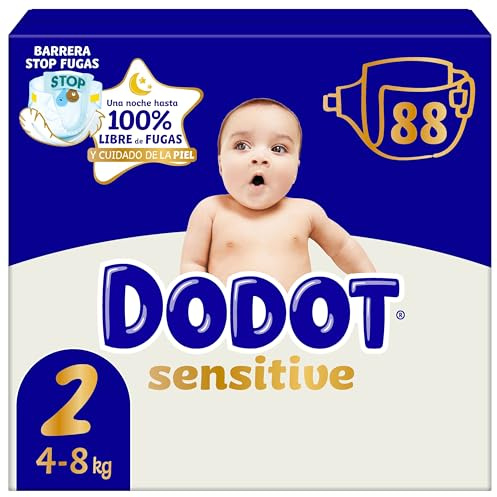 Dodot Sensitive Talla 2, 88 Pañales, 4kg-8kg