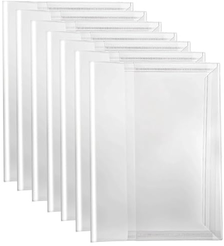 20PCS Plastic Book Covers, Books Cover Notebook Protector Transparent Waterproof Clear Book Cover 8.66 x 6.1 in Covers for Books