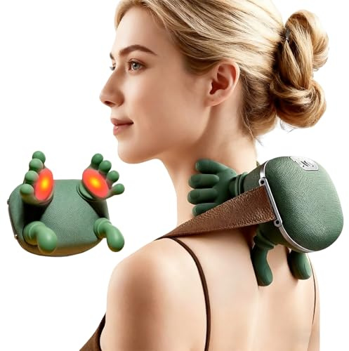 ZEDRIWELL Hand Neck Massager with Fingers, Shoulder and Neck Massager with Hands, Bionic Heated Massager, Deep Tissue Massage, Shoulder & Cervical Relief, Relax Muscle Tension, Hands-Free, Portable