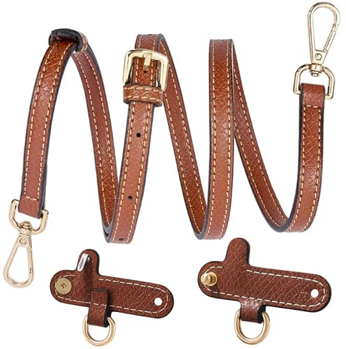 VIVIIHOO Axelrem, justerbar väskrem för Longchamp miniväska damer, läderaxelremmar, NoPunch rem för Long Champ-strap