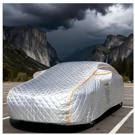 Hagelschutz Autoabdeckung für Dacia Bigster 2025,Abdeckhaube Autogarage Autoabdeckung Schutzhülle Outdoor Autoplane mit Reflektorstreifen fh47