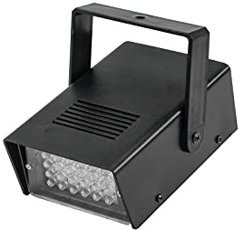 EUROLITE LED Disco Strobe weiß, Sound | Kompaktes Strobe mit 24 LEDs und Musiksteuerung