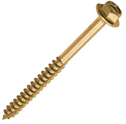 TIMCO Advanced Coach Screw | Hex Flange Head | Slash Point | Yellow | 6.0 x 70 | Box of 100 (670SCSY)