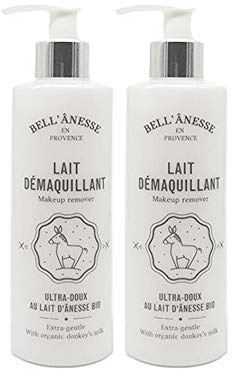 Bell Ânesse Provence Lait Démaquillant au Lait d’Ânesse Bio – Nettoyant Doux & Hydratant – Peaux Sensibles, normales, mixtes et très sèches (Lot de 2)