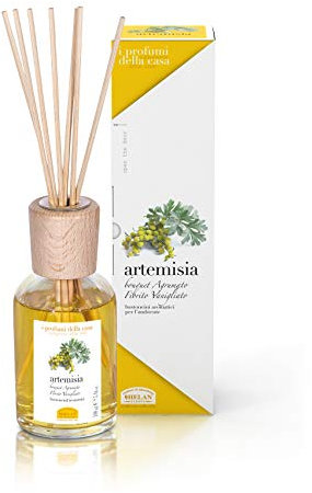 Helan, I Profumi della Casa, Profumatore per Ambienti con Foglie di Artemisia - Profumo Ambiente con Bastoncini per Diffusori dalla Fragranza Esotica, con Lette di Cocco e Fiori d'Arancio - 100 ml