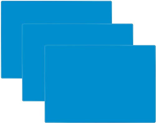 Veloflex Bastelunterlage DIN A3, rutschfest, abwischbar, Knetunterlage, Schreibunterlage (3x blau)