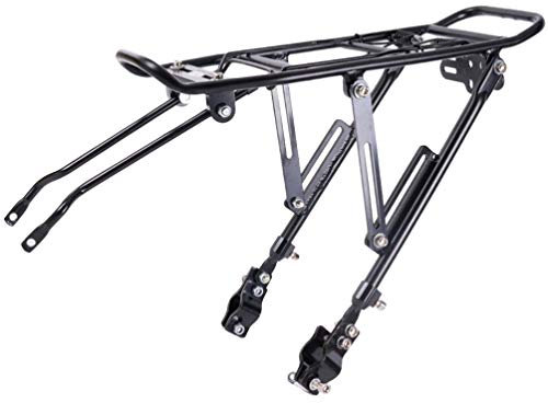 Wakauto Rear Bike Rack Carrier for Panniers Bags, Luggage, Cargo, Aluminum Alloy Adjustable Mountain Bicycle Back Seat Rack Holder for Cycling Camping Touring Sport