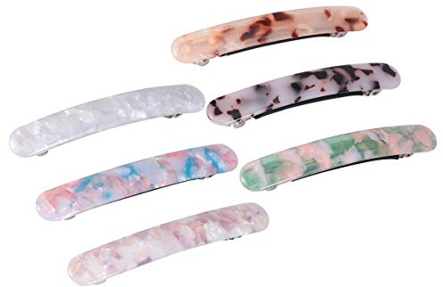 Lurrose 6 Stück Marmor Haarspangen Set Damen Haarklammern Haarschmuck Für Alltag Und Festliche Anlässe Leichtes Essigsäure Material
