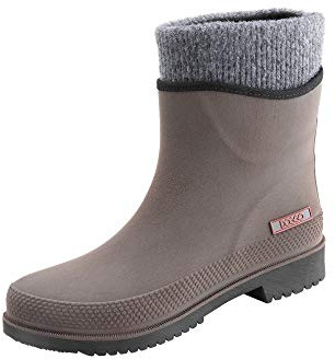 Gummistiefel Tossie Winter - Damen Gummistiefel gefüttert & wasserdicht - Winterstiefel für Damen - Braun - Größe 40
