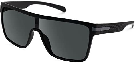 Meeloog Groß Polarisierte Sonnenbrille für Herren und Damen Flat Top Outdoor Sports Sonnenbrillen Autofahrende Sonnenbrillen UV-Schutz