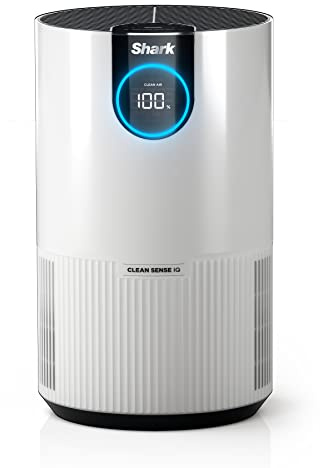 Shark Air Purifiers for Bedroom, Office, Dorm, Small Room, HEPA Air Filter, Odor Eliminator, Covers Up To 500 SQ FT, Air Filtration Removes Smoke, Dust, Allergens, Pet Dander, and Pollutants, HP102