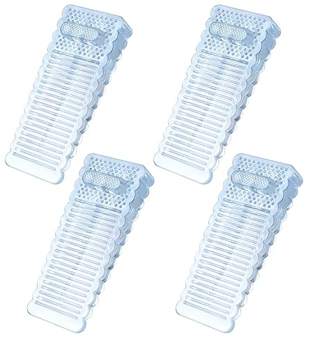 Romon 4 Piezas Tope de Puerta para Suelo Cuña, Tope de Puerta Transparente, Tope para Puertas Antideslizante antiarañazos y Apilable, Protección de Pared Muebles