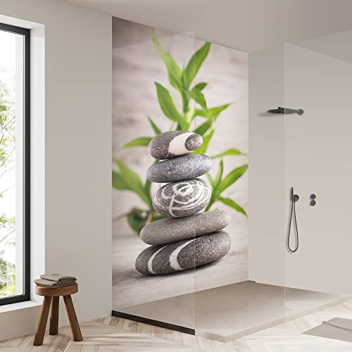yourplate Duschrückwände mit individueller Größe (1 Rückwand – Premium Nano Glanz – spa03) – Duschrückwand Alu mit Feuchtigkeitsschutz – Rückwand Dusche zur einfachen Montage