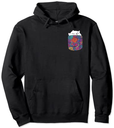 Bongo T-Shirt Funny Cute Meme Cat katze Pocket Pullover Hoodie