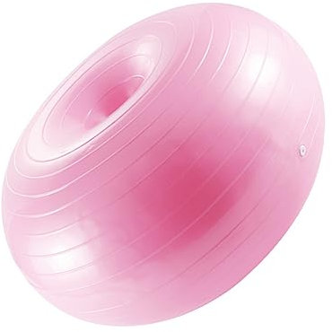 Toddmomy Yoga Donut Explosionssicherer Fitnessball Für Balance-Training Mit Luftpumpe Für Home-Workouts Rosa