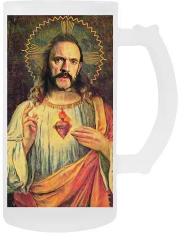 Heiliger Lemmy Glas-Bierbecher Mit Henkel
