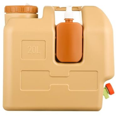 perfk Contenedor de Agua de 20L, Jarra de Agua con Grifo, Cubo de Agua portátil para Acampar, Tanque de Agua para Conducir, lavarse Las Manos, Pesca de