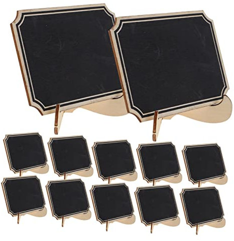 Yardenfun 20stücke Holz Kreidetafel Für Hochzeit Menütafel Für Küche Dekorative Nachrichtentafel Kreidetafel-schild Praktische Holzkreidetafel Hölzernes Kleine Löschbare Tafel
