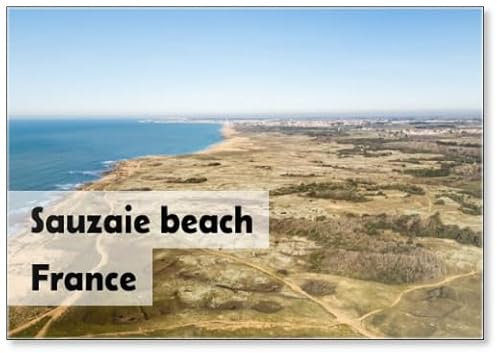Kühlschrankmagnet, Motiv: kleine Bucht in der Nähe von Sauzaie Beach in Brétignolle Sur Mer, Vendee, Frankreich, Design 1