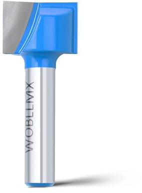 WOBLLMX Fraise de nettoyage du sol à tige de 8 mm, diamètre : 19 mm, longueur de travail : 13 mm, lame en carbure de tungstène durable et tranchante pour outil de travail du bois