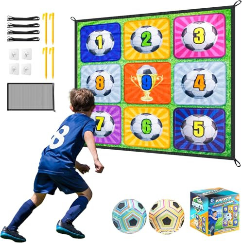 Kazaigou Football Game Set for Kids, Indoor Outdoor Backyard Toss Football Goal Game Flannel Goals, Target Toss Party Game Toddlers Gift for 3 4 5 6 7 8 Year Old Boy Toys Birthday Christmas