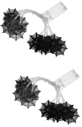 LABRIMP 2 Stück Lichterketten Für Halloween-dekorationen Spinnen-lichterkettenform 1 5 M 10 Leds Eisenkunst-lichter Geringer Stromverbrauch Stroboskop-konstantmodus