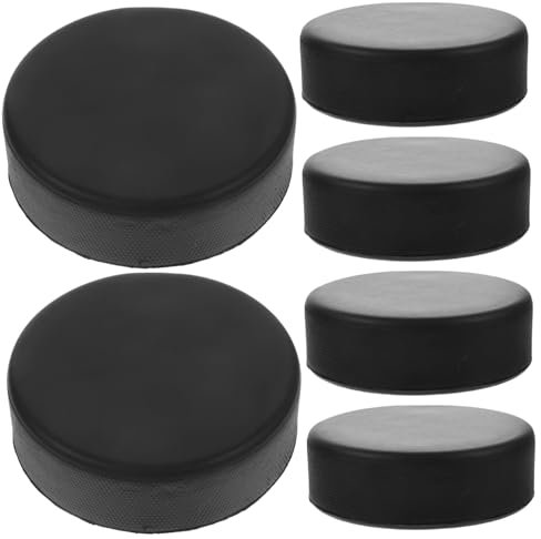 BESPORTBLE 6stücke Pu-EIS-Hockey-Pucks Für Effektives Training Strapazierfähige Gummimaterialien Für Anfänger Und Wettkämpfe EIS Und Glatten Oberflächen