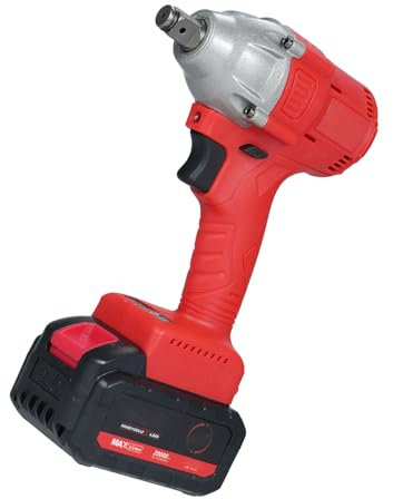 Llave de Impacto, Llaves de Impacto Eléctricas con Estuche de Transporte Llave de Impacto Taladro de Impacto para Automóvil, Hogar, Bricolaje (Enchufe UE 1 batería con accesorios)