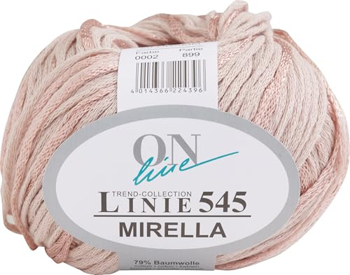 ONline Wolle Mirella Linie 545 Strickwolle 50g 120m Nadelstärke 4,5 bis 5,5 für Pullover Größe 38 650g Farbe 02