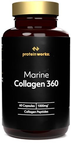 Marine Collagen, Science-Backed Collagen Supplement, Type 1 Collagen Peptides, Enhanced with Vitamin C, Zinc & Selenium, Healthy Skin, Hair & Nails, 60 Capsules - Protein Works