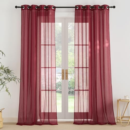PONY DANCE Stores Gardinen mit Ösen Vorhang Transparent Wohnzimmer