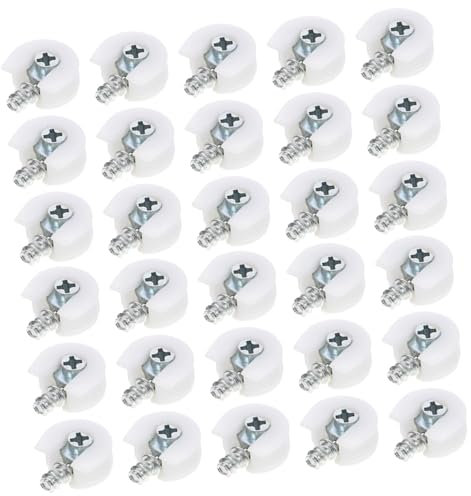 LIGIGWASH 30pièces Connecteurs à Écrous Pour Meubles Accessoires De Rangement Pour Armoires Et Étagères Fixations Installation Facile Pour Projets