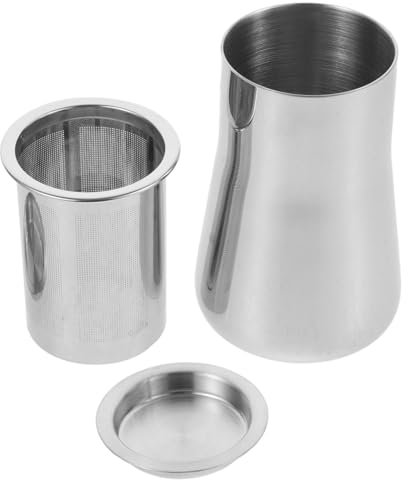 Didiseaon Filtre à Café Et Passoire à Mailles Fines Acier Inoxydable Récipient à Sucre Avec Couvercle Pour Préparation Facile Déchets