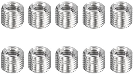 QUARKZMAN 10 Piezas De Insertos Para Reparación De Roscas M9 X 1 Macho A M6 X 1 Hembra 8mm De Longitud Tuercas Reductoras De Acero Inoxidable Manguitos Métricos Reductor Roscado Sujetadores