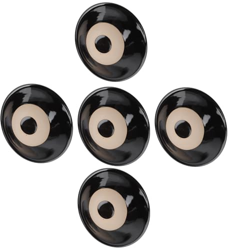 TOYANDONA 5 Cuencos de Barro Estilo Vintage para Vino y Sopa, Cuencos de Cotta Negros, 3 Onzas Cada Uno, Contenedores de Alimentos Ideales para Restaurantes y Uso Doméstico