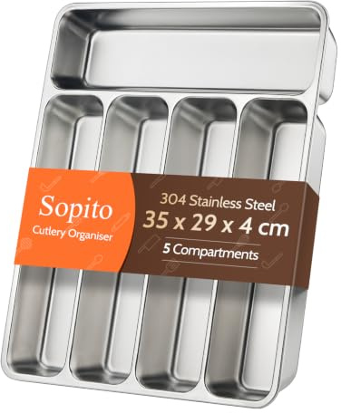 Sopito rostfritt stål besticklåda för skåp