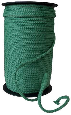 Generic Tricotin Filato 25 Metri x 5 mm, Corda per Scritte e Lavorazioni, Verde, Cotone, Classico, Versatile