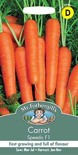 Mr Fothergill's 27330 Vegetable Seeds, Carrot Speedo F1, Orange, 0.4x7.5x14.5 cm