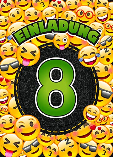 Junaversum 12 Einladungskarten Kindergeburtstag Mädchen Jungen Einladungen 8. achte Geburtstag Kinder coole hochwertige Geburtstagseinladungen Jungs